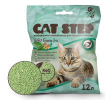 Наполнитель комкующийся растительный для кошачьих туалетов Tofu Green Tea, 12 л