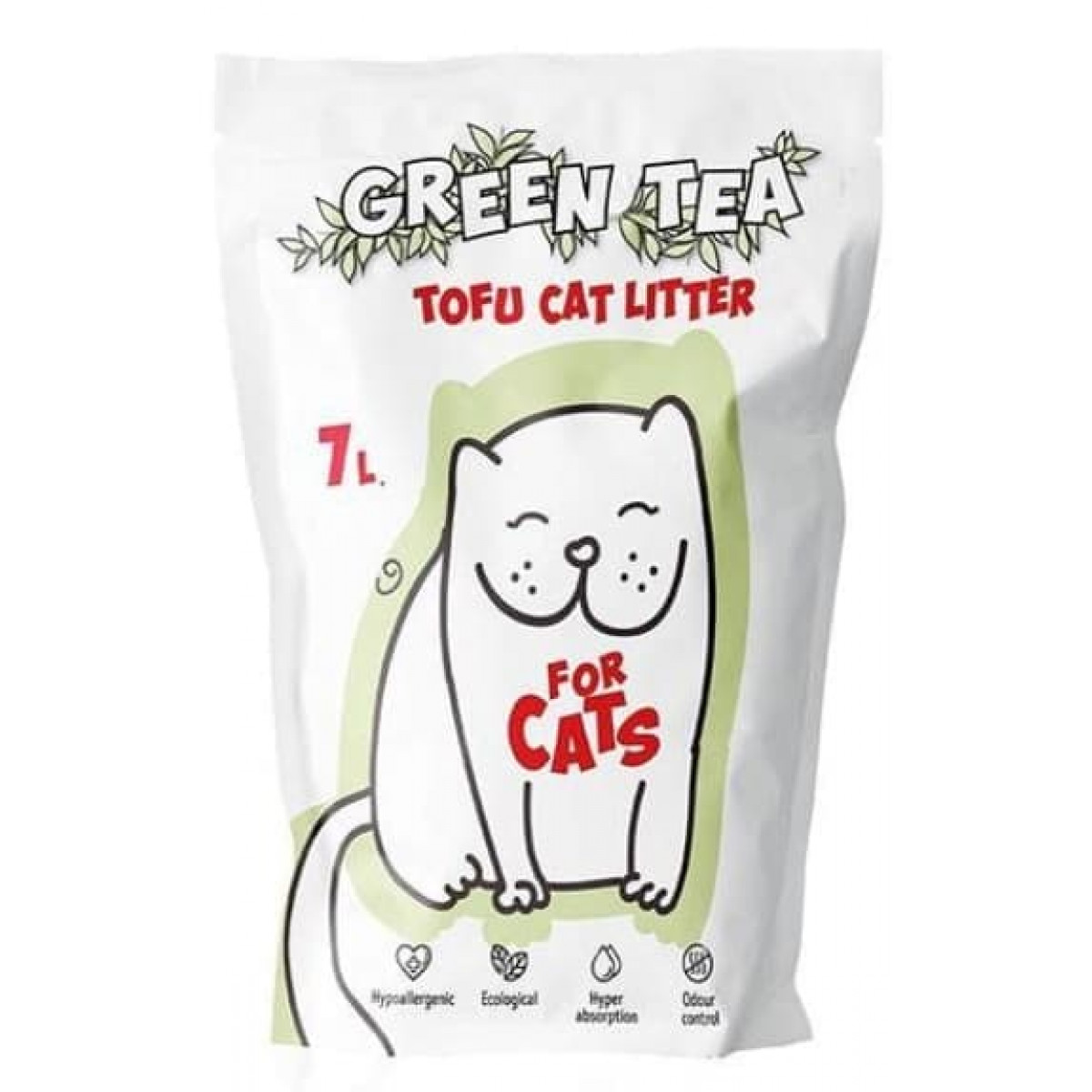 Наполнитель FOR CATS Tofu Natural комкующийся с ароматом зеленого чая, 7л, шт