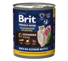 Брит Premium by Nature консервы с бараниной с рубцом для взрослых собак всех пород,, 850 г