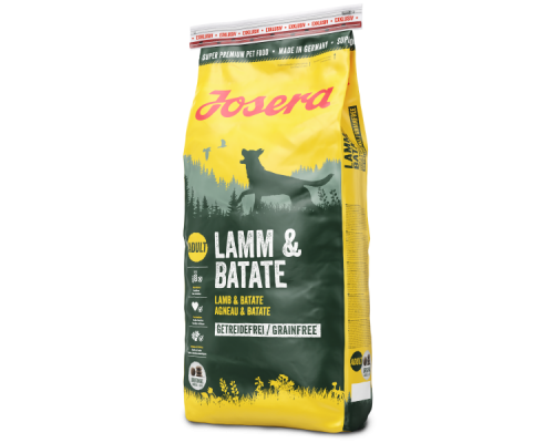 Сухой беззерновой гипоаллергенный корм для взрослых собак с чувствительным пищеварением Josera Lamb & Batate (Adult Medium/Maxi 25/16) (Ягненок и Батат), 15 кг