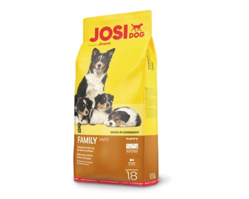 Сухой корм для щенков и беременных собак JosiDog Family (Reproduction/puppy 29/17), 18 кг