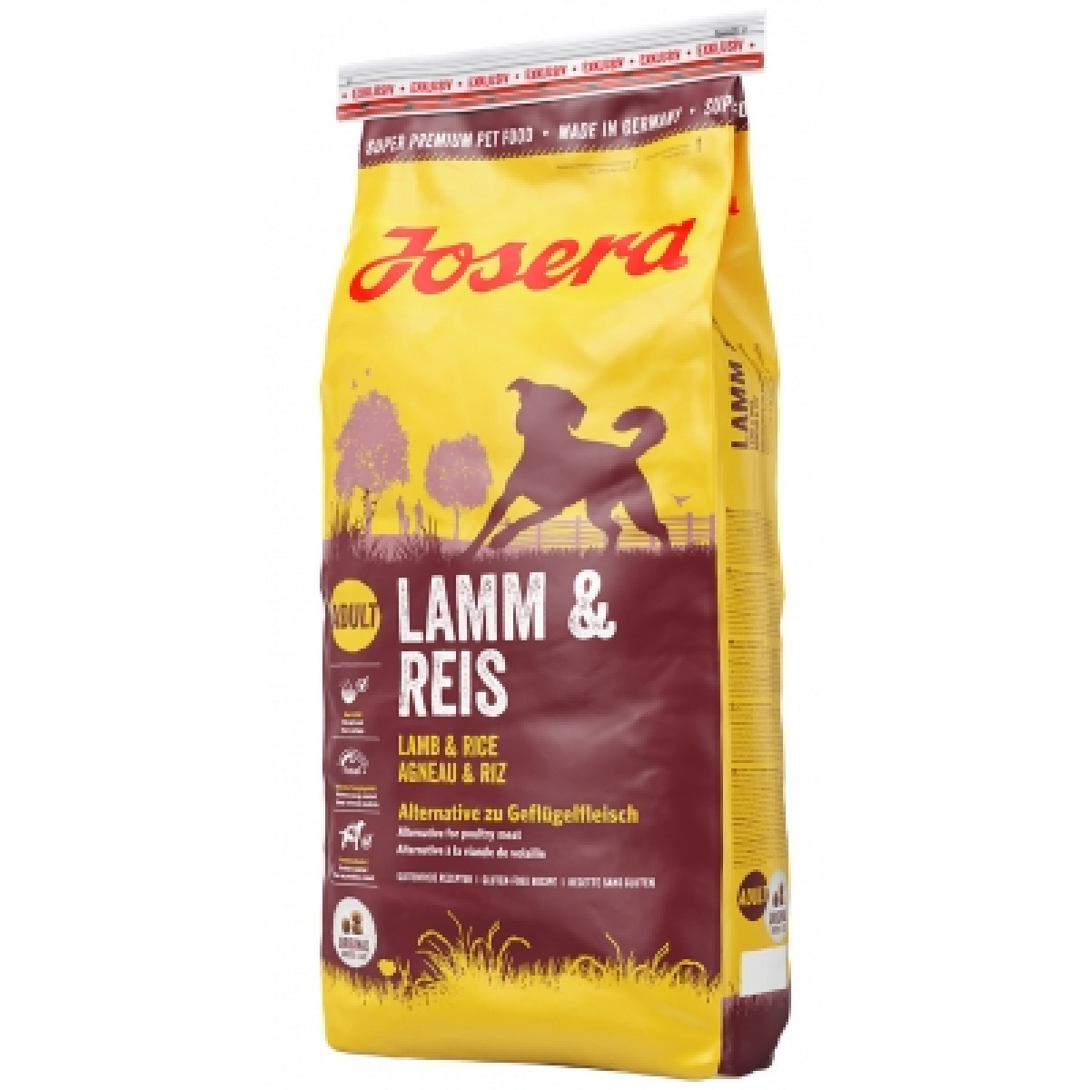 Сухой  корм для собак всех пород Josera Lamb & Rice (Adult 20/11) (Ягнёнок с Рисом), 15 кг