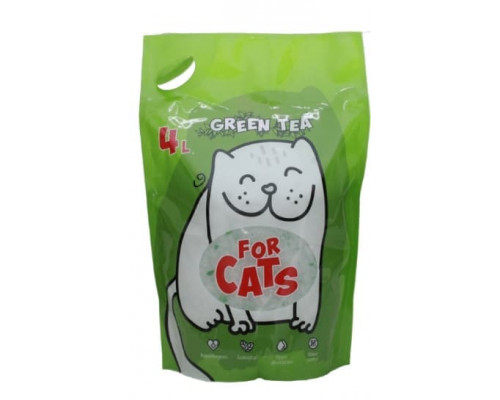 Наполнитель FOR CATS силикагелевый с ароматом зеленого чая, 4 л., шт