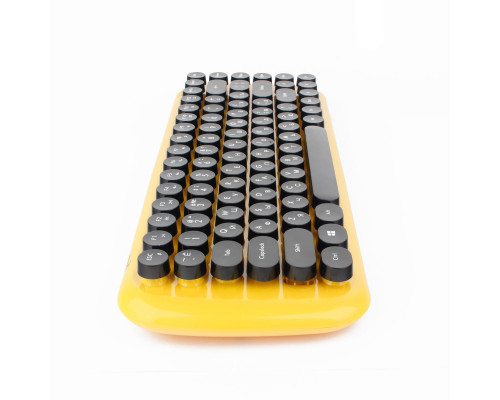 Клавиатура + мышь Gembird беспроводной комплект 2.4ГГц 84 клавиши желтый KBS-9000