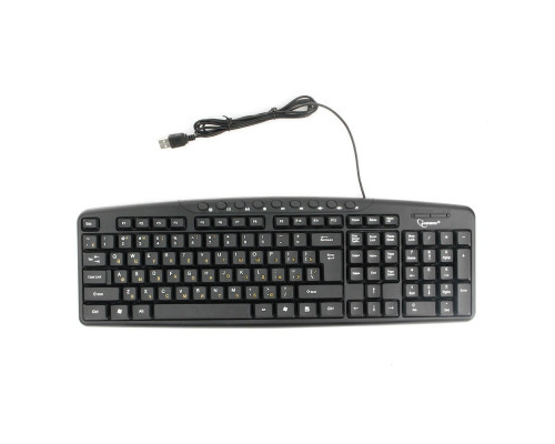 Клавиатура Gembird 107 клавиш + 9 доп. кабель 1.7м черный KB-8340UM-BL