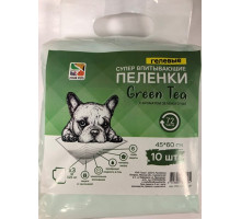 Пеленки FOUR PETS Green Tea для собак c ароматом зеленого чая 60х90см., упаковка 10 шт, упак