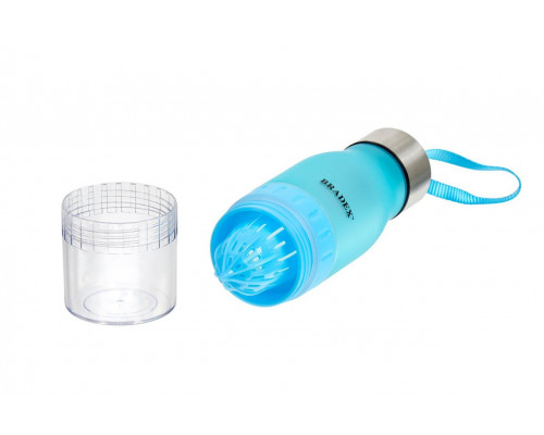 Бутылка для воды с соковыжималкой 0,6 л, голубая