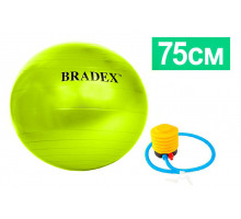 Мяч для фитнеса «ФИТБОЛ-75» Bradex SF 0721 с насосом, салатовый