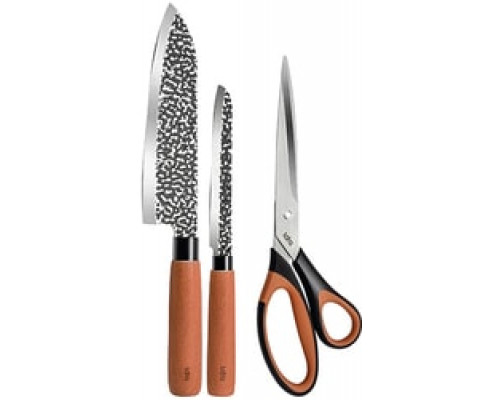 Набор ножей LARA 3 предм. нерж. сталь: нож сантоку, нож универсальный, ножницы LR05-12
