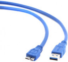 Кабель USB3.0 A-micro 1.8м Cablexpert экран синий CCP-mUSB3-AMBM-6