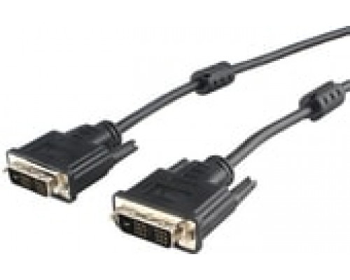 Кабель Cablexpert DVI-D single link 1.8м экран. 2феррит.кольца черный пакет CC-DVIL-BK-6