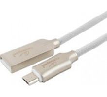 Кабель USB2.0 A-micro 1.8м Cablexpert серия Platinum белый CC-P-mUSB02W-1.8M