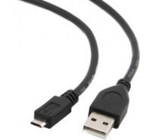 Кабель USB2.0 A-micro 0.3м Cablexpert экран черный пакет CCP-mUSB2-AMBM-0.3M