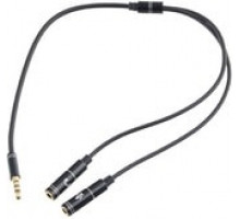 Кабель Cablexpert аудио разветв. 0.2м 3.5 джек 4pin(M)/2х 3.5 джек(F) науш+микр CCAB-02-35MYHM-0.2MB