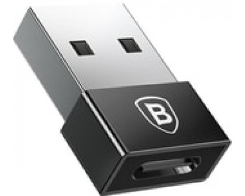 Переходник Baseus USB А Male to Type-C Female 2.4A черный CATJQ-A01