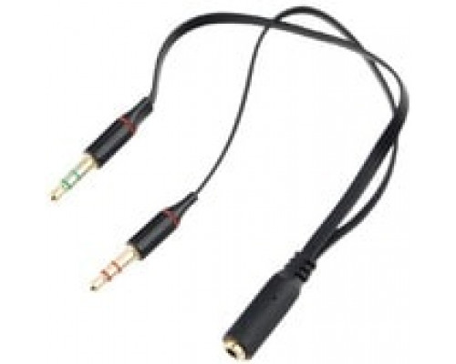 Кабель Cablexpert аудио разветв. 0.2м 3.5 джек 4pin(F)/2х 3.5 джек(M) науш+микр CCAB-02-35F2M-0.2MB