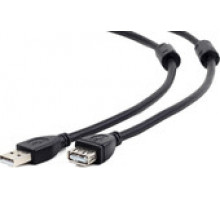 Кабель USB2.0 AM-AF 3.0м Cablexpert экран 2феррит.кольца черный CCF2-USB2-AMAF-10