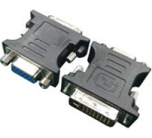Переходник Cablexpert DVI-I (M) / VGA (F) черный, пакет A-DVI-VGA-BK