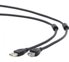 Кабель USB2.0 AM-AF 4.5м Cablexpert экран 2феррит.кольца черный CCF2-USB2-AMAF-15