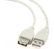 Кабель USB 2.0 AM-AF 0.75м Gembird белый, пакет CC-USB2-AMAF-75CM/300