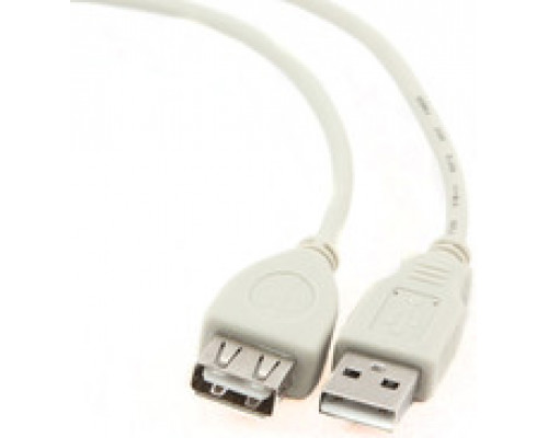 Кабель USB 2.0 AM-AF 0.75м Gembird белый, пакет CC-USB2-AMAF-75CM/300