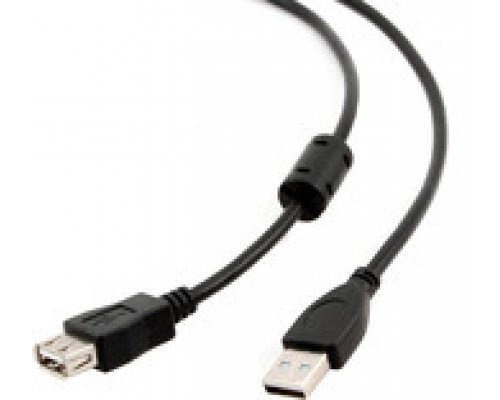 Кабель USB2.0 AM-AF 4.5м Cablexpert экран феррит.кольцо черный CCF-USB2-AMAF-15