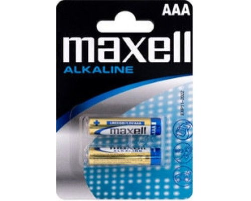 Батарейка AAA LR03 Maxell Алкалайн 2 шт. в блистере 723920