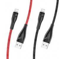 Кабель USB2.0 A - Lightning 3.0м USAMS U41 Braided красный SJ397USB02