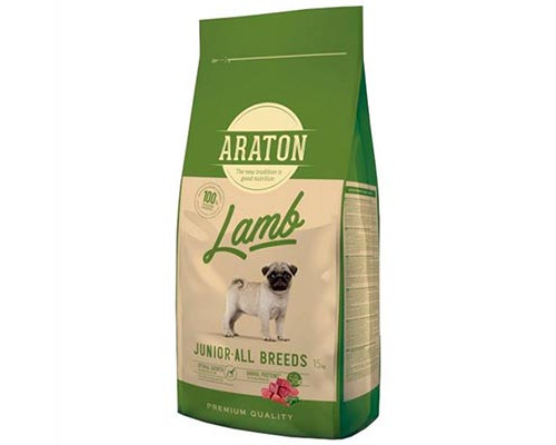 Сухой корм премиум Araton Junior Lamb д/щенков всех пород с мясом ягненка 15 кг, упак