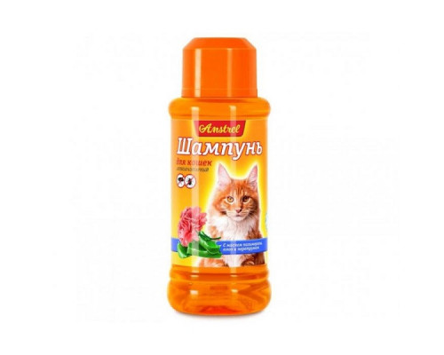 Amstrel Шампунь для кошек антипаразитарный с маслом пальмарозы, алоэ и экстрактом пиретрума, 320 мл, шт