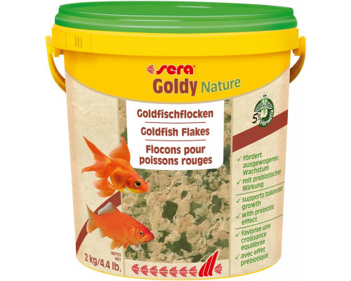 Sera Корм хлопья для золотых рыбок "Goldy Nature", ведро 10л., 2 кг., упак