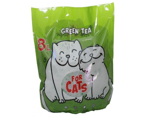 Наполнитель FOR CATS силикагелевый с ароматом зеленого чая, 8 л., шт