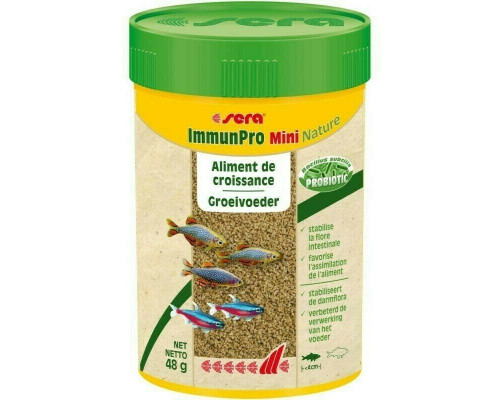 Sera Корм гранулы для выращивания всех видов мелких рыб "ImmunPro mini Nature", 100 мл, шт