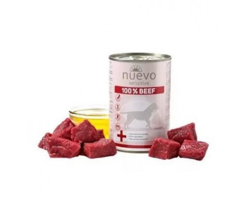 Kонсервы NUEVO SENSITIVE д/с с чувствительным пищеварением со 100% говядиной, 400 г., шт