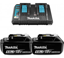 Аккумулятор с зарядным устройством для инструмента Makita BL1850B 18В 5Ач Li-Ion (191L75-3)