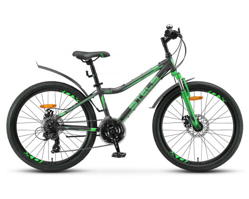 Велосипед 24 Stels Navigator 410 MD V010 (рама 12) Черный/зеленый, LU082934