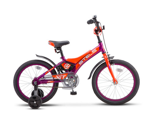 Велосипед 18 Stels Jet Z010 Фиолетовый/оранжевый, LU085921
