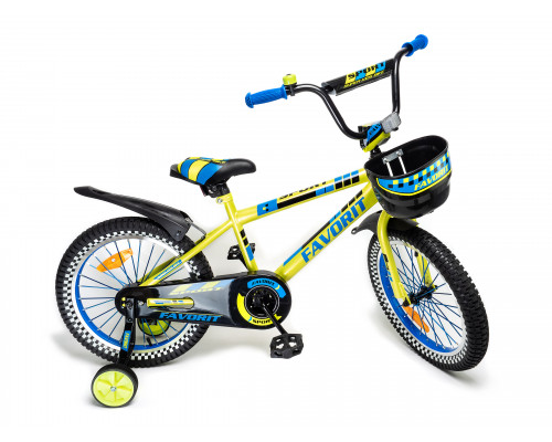 Детский двухколесный велосипед FAVORIT модель SPORT,SPT-16GN