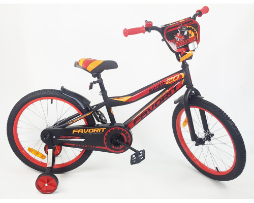 Детский двухколесный велосипед FAVORIT модель BIKER,BIK-20RD
