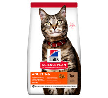 Сухой корм Hill's Science Plan для взрослых кошек, с ягненком 1,5кг