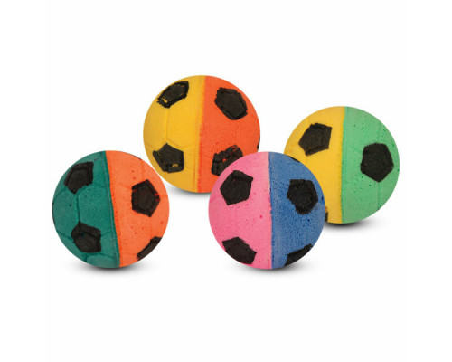 Игрушка для кошек "Мяч футбольный", d40мм (туба 60шт.) (разноцветный)