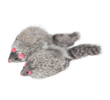 Игрушка для кошек "Мышь серая", 90-100мм (пакет 24шт.)