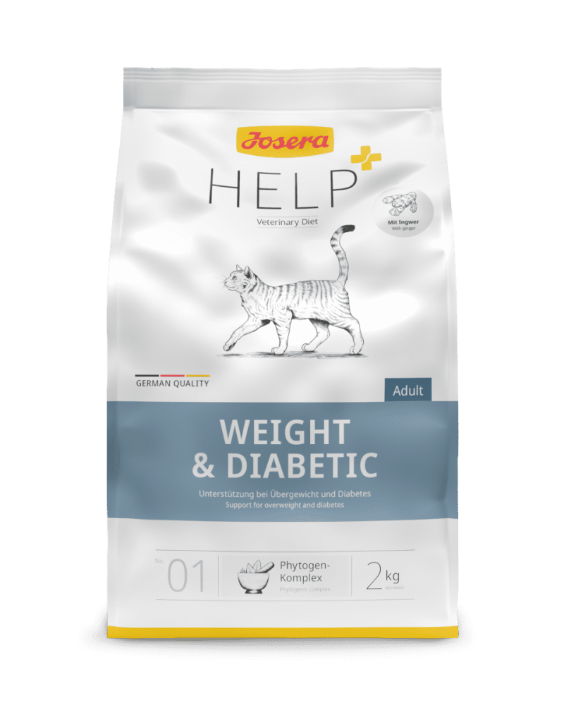Сухой корм Josera Help Weight&Diabetic Cat (35,2/9,8) для взрослых кошек при избыточном весе и/или диабете, 2 кг