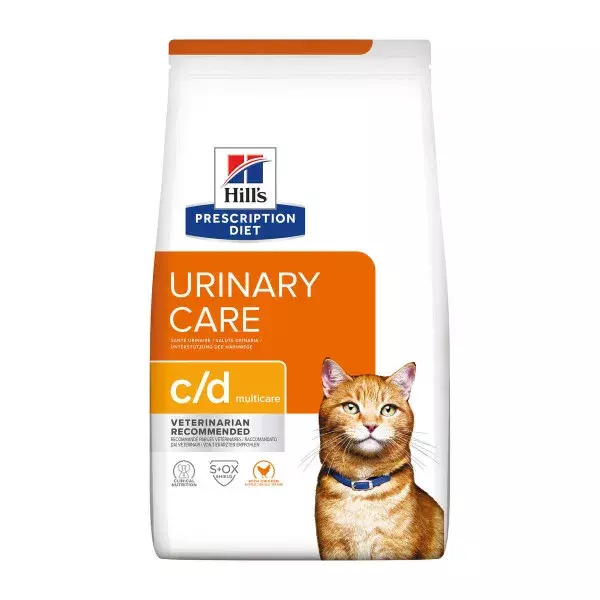 605889 Сухой диетический корм Hills Prescription Diet c/d для взрослых кошек для профилактики мочекаменной болезни (МКБ, струвиты), 8 кг