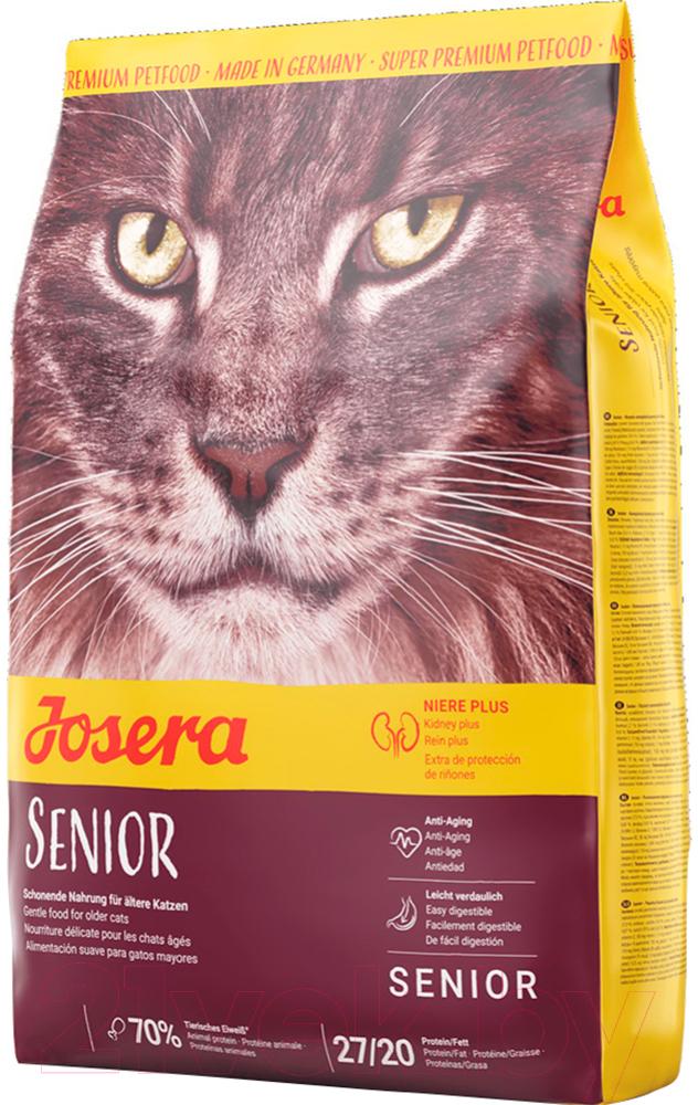 Сухой корм Josera Senior (Adult/Senior Renal 27/20) для пожилых кошек или кошек, страдающих хронич. почечной недостаточностью, с пониженным содержанием фосфора и дополнительными антиоксидантами, 10 кг