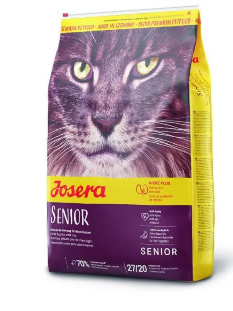 Сухой корм Josera Senior (adult/senior renal 27/20) для пожилых кошек или кошек, страдающих хронич. почечной недостаточностью, с пониженным содержанием фосфора и дополнительными антиоксидантами, 2 кг