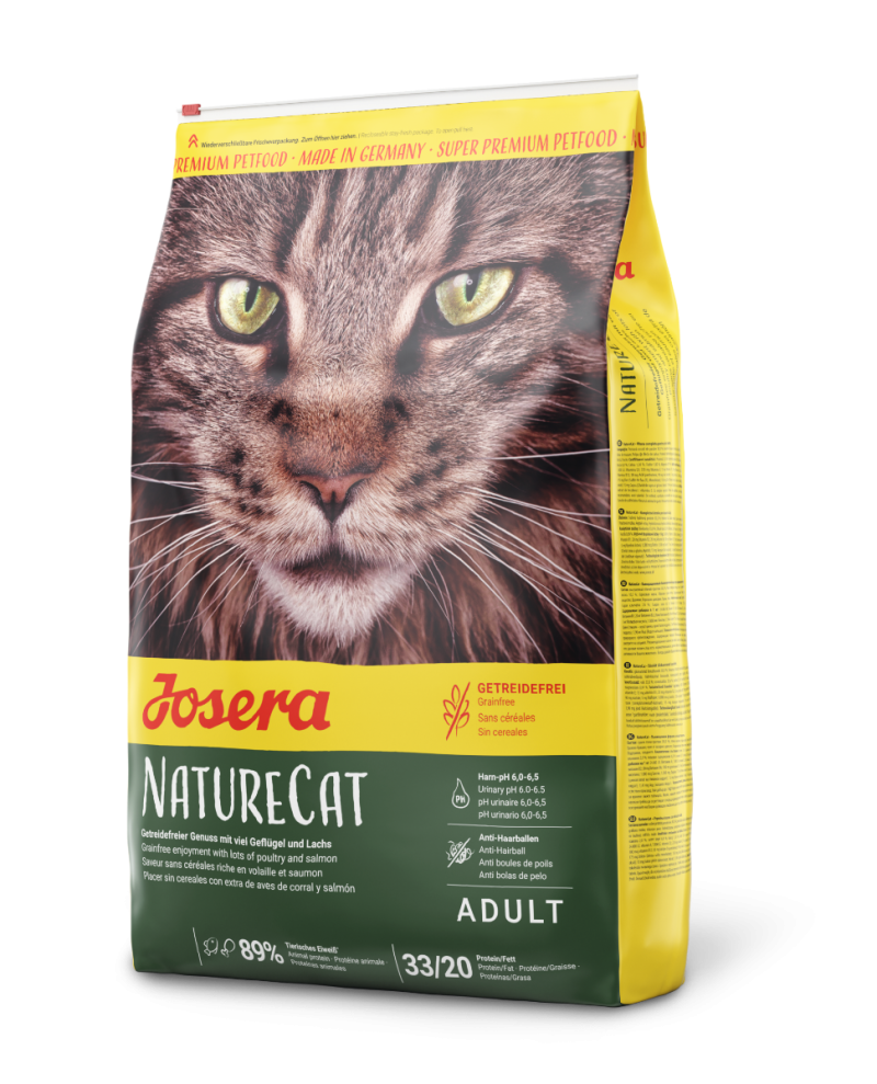 Сухой корм Josera NatureCat (Adult Sensitive 33/20) беззерновой для кошек с чувствительным пищеварением и котят от 6 месяцев, 10 кг