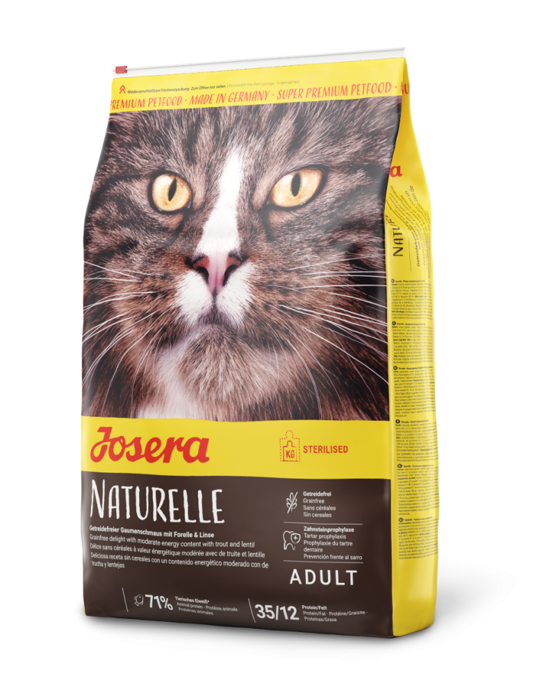 Сухой корм Josera Naturelle (Adult Sterilised 35/12) беззерновой корм для домашних и стерилизованных кошек, 10 кг
