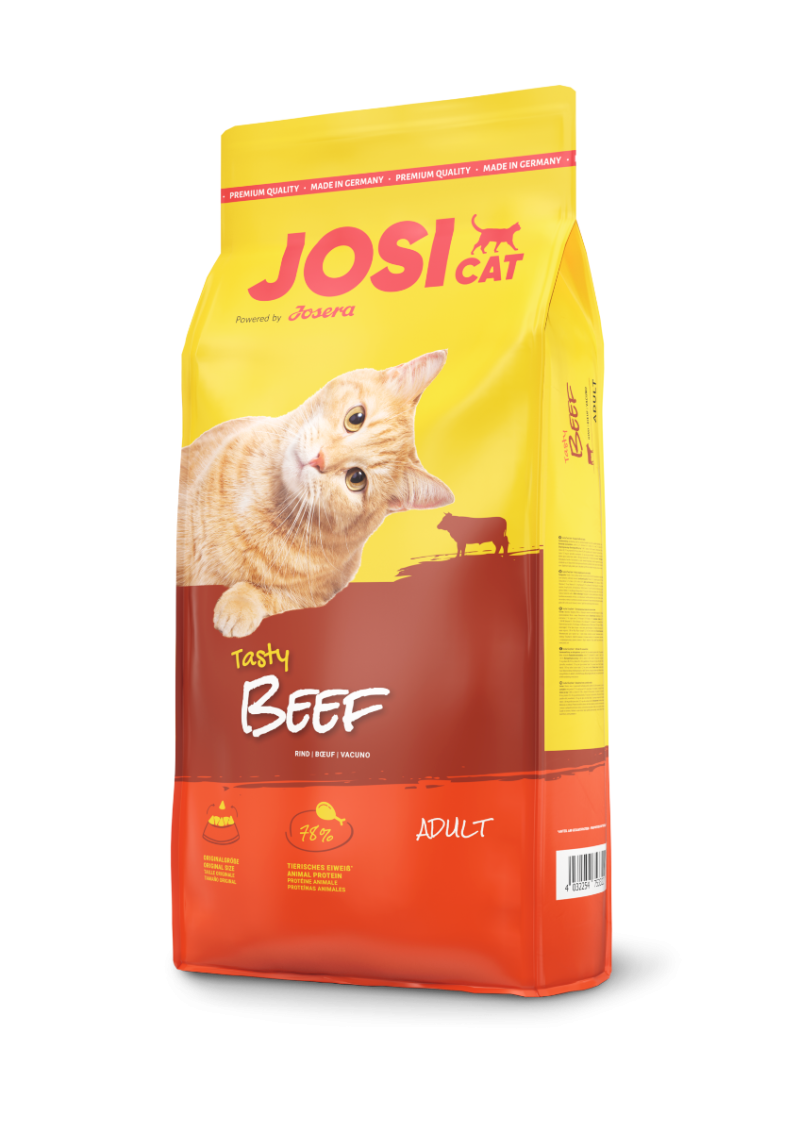 Сухой корм JosiCat Tasty Beef (Adult 27/9) полнорационный корм для взрослых кошек со вкусом аппетитной говядины, 18 кг