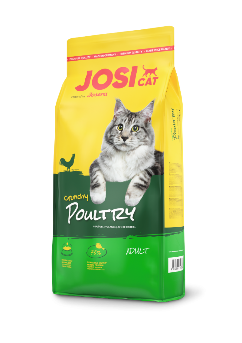 Корм Josera JosiCat Crunchy Chicken (Adult 28/9)  для кошек с мясом домашней птицы, 18 кг